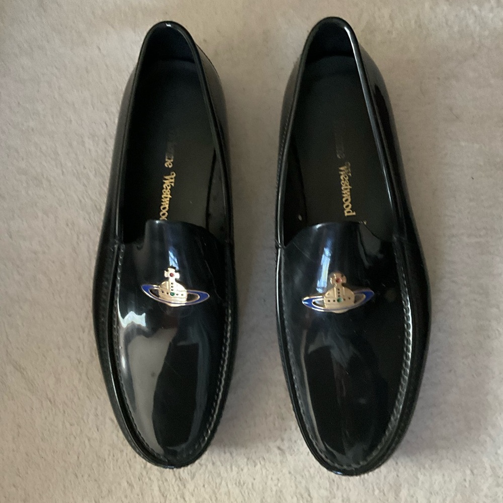 Vivienne Westwood men’s Orb black plastic loafers 44 11